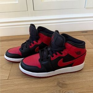 Jordan Black and Red Sneakers